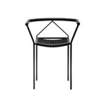 Moderner Zeus Poltroncina 6 Design-Stuhl mit minimalistischer Metallkonstruktion.