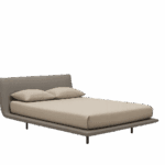 Elegantes Legri Bett von Kristalia mit minimalistischem italienischen Design für moderne Schlafzimmer.