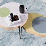 Designer Beistelltisch Sculpture Jeux mit verspieltem Pois-Muster für moderne Wohnräume.