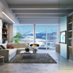 Platzsparendes italienisches Schrankbett mit integriertem Sofa für kleine Wohnräume.