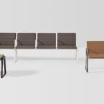 Moderne Lin Sitzbank von Inclass für Büros und Wartebereiche in stilvollem Design.