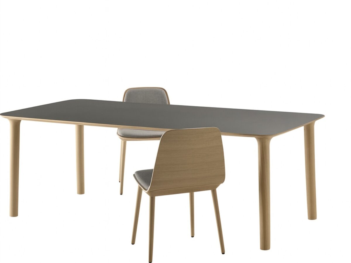 Quadratischer Treku Roll Esstisch, 150x150 cm, modernes Design