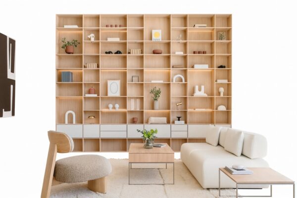 Team7 Filigno Wandregal aus Massivholz, 150x100 cm, elegante Wandmontage