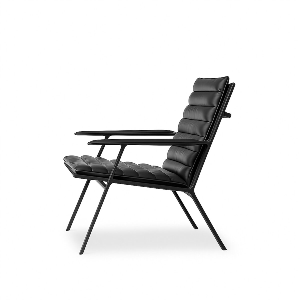 Vipp 456 Lounge-Sessel in modernem Design mit hochwertiger Polsterung und Metallgestell.