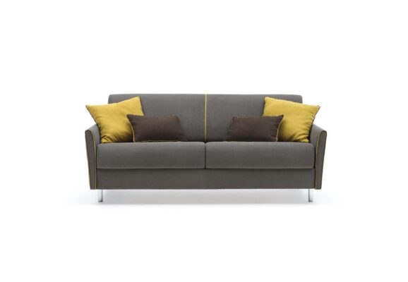 Modernes LeComfort Schlafsofa Tahiti in grau - komfortables 3-Sitzer Sofa mit Schlaffunktion