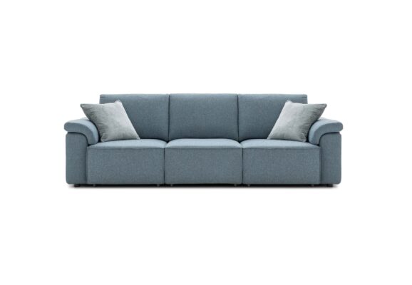 Modernes Lecomfort Soho Sofa in grauem Stoff für stilvolles Wohnzimmer-Design.