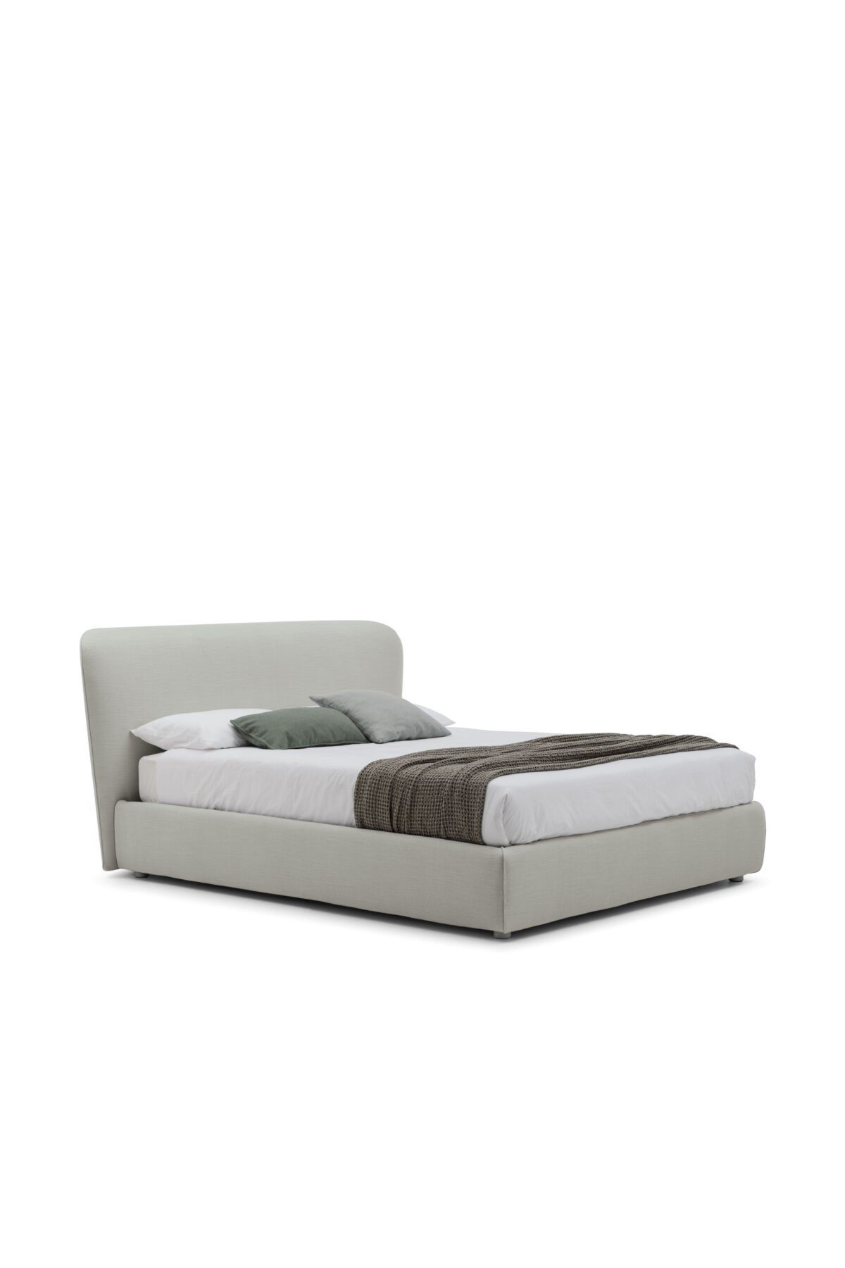 Elegantes Bolzan Karol Bett mit gepolstertem Kopfteil in modernem Design für stilvolle Schlafzimmer.