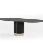 Moderner Punt Dune Esstisch aus Holz mit minimalistischem Design für stilvolle Esszimmer.