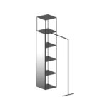 Schlanker schwarzer Metall-Kleiderständer Zeus Noto mit minimalistischem Design für moderne Wohnräume.