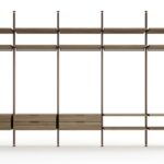 Modernes freistehendes Lema L25 Regalsystem mit minimalistischem Design für stilvolle Raumgestaltung.