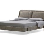 Modernes Bodema Polsterbett Nara mit komfortablem Kopfteil in stilvollem Schlafzimmer.