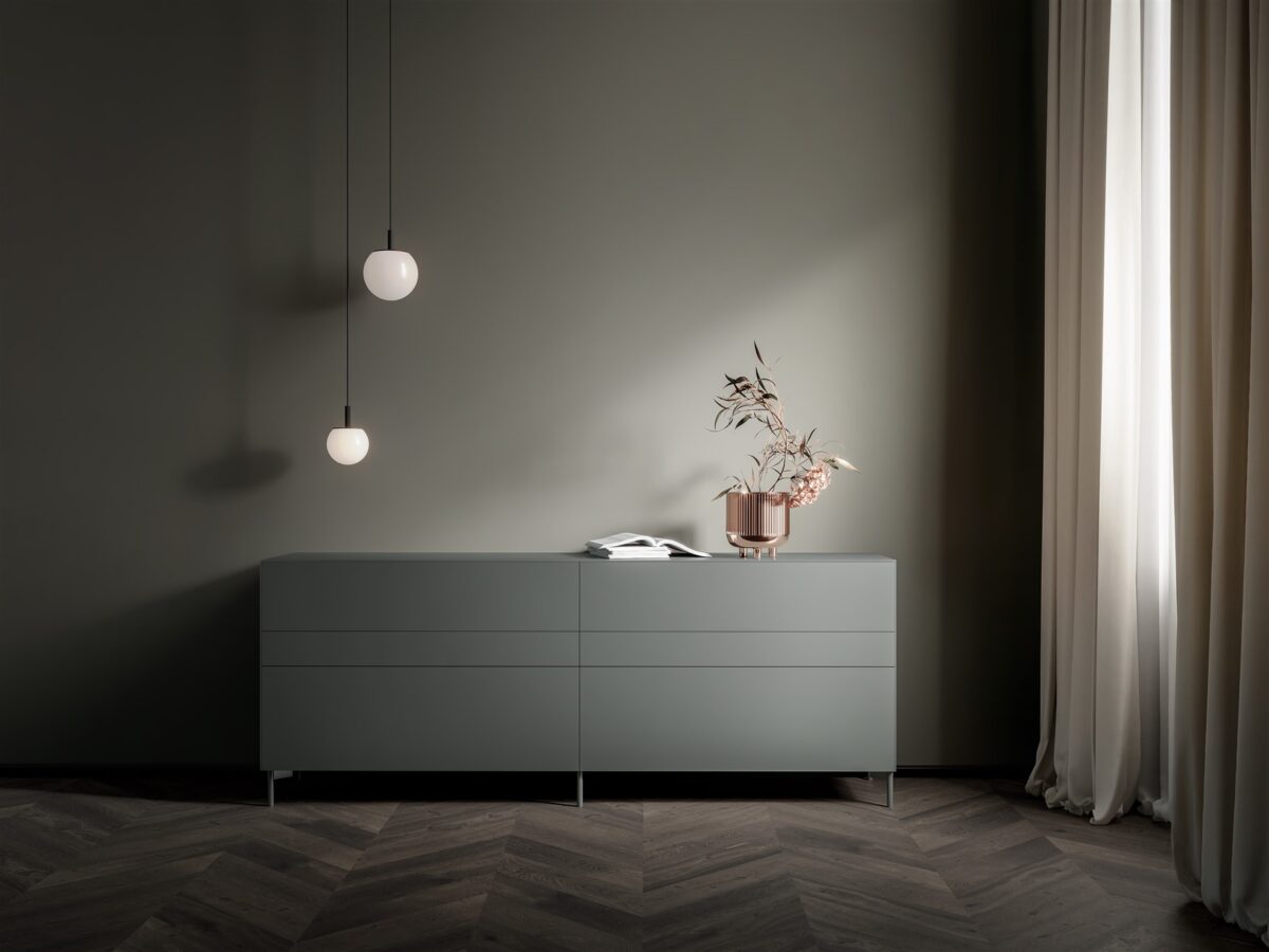 Form 1 Sideboard - modernes, minimalistisches Möbelstück mit klaren Linien für zeitgemäße Wohnräume.