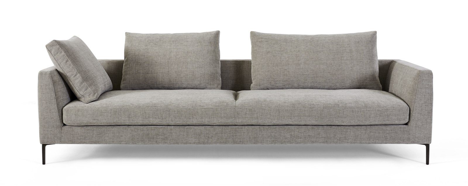 Montis Daley Ledersofa in elegantem Design mit filigranen Metallbeinen für stilvolle Wohnräume.